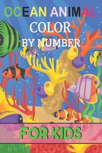 ocean animal color by number for kids