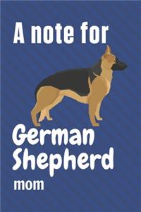 A note for German Shepherd mom