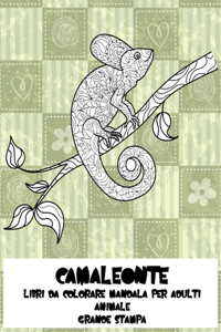 Libri da colorare Mandala per adulti - Grande stampa - Animale - Camaleonte