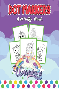 Dot markers activity book unicorn