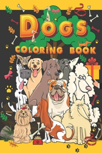 Dogs Coloring Book for Kids Ages 4-8