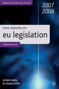 Core Statutes on EU (Palgrave Core Statutes)