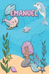 Handwriting Practice 120 Page Mermaid Pals Book Emanuel