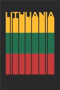 Vintage Lithuania Notebook - Retro Lithuania Planner - Lithuanian Flag Diary - Lithuania Travel Journal