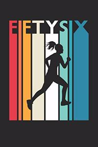 Running Notebook for 56 Year Old Women and Men - Vintage Running Journal - 56th Birthday Gift for Runner Diary
