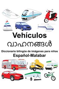 Español-Malabar Vehículos Diccionario bilingüe de imágenes para niños