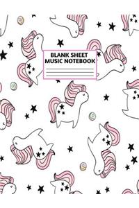 Blank Sheet Music Notebook