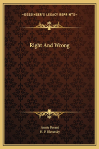 Right And Wrong