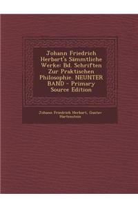 Johann Friedrich Herbart's Sammtliche Werke