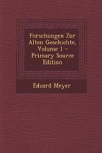 Forschungen Zur Alten Geschichte, Volume 1 - Primary Source Edition