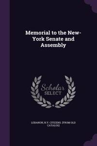 Memorial to the New-York Senate and Assembly