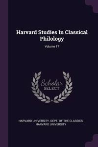Harvard Studies In Classical Philology; Volume 17