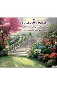 Thomas Kinkade Painter of Light with Scripture 2018 Deluxe Wall Calendar