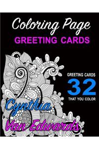 Coloring Page Greeting Cards - Color, Cut, Fold & Send!