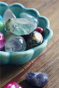 Crystal Gem Stones in a Blue Bowl Journal