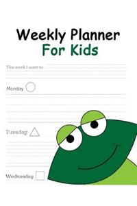 Weekly Planner For Kids -Frog Cover