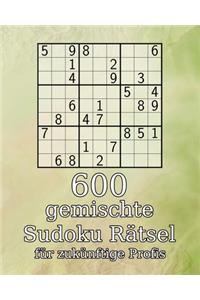600 gemischte Sudoku Rätsel für zukünftige Profis