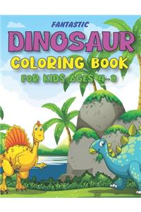 Fantastic Dinosaur Coloring Book for Kids Ages 4-8