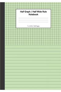 Half Graph / Half Wide Ruled Notebook