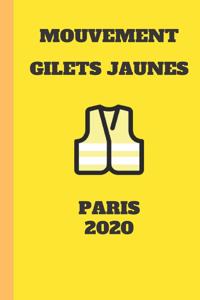carnet ligné gilet jaunes paris 2020 mouvement du peuple un carnet de note gilets jaunes mémento, livret, agenda, répertoire, cahier, calepin
