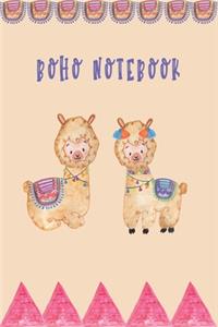 Cute Twin Llamas Boho Notebook for Llama lovers