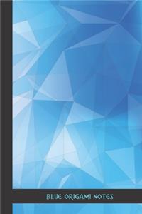 blue origami notes
