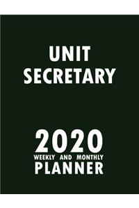 Unit Secretary 2020 Weekly and Monthly Planner