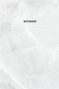 Marble Notebook: White Marble Lined Composition Book With Dots Journal Diary For Kids Teens School