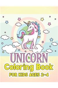 Unicorn Coloring Book for Kids Ages 2-4