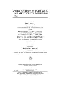 Assessing EPA's efforts to measure and reduce mercury pollution from dentist offices