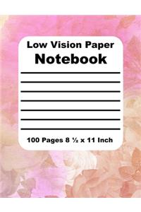 Low Vision Paper Notebook