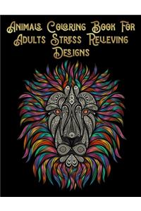 Animals Coloring Book for Adults Stress Relieving Designs