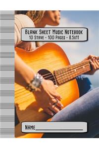 Blank Sheet Music Notebook