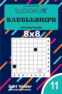 Sudoku Battleships - 200 Easy Puzzles 8x8 (Volume 11)