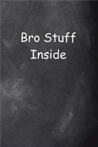 Bro Stuff Inside Journal For Men Chalkboard Style