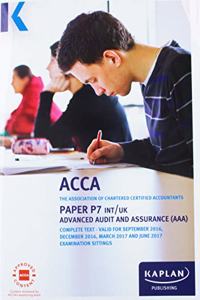 ACCA P7 Advanced Audit and Assurance (International and UK)
