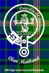 Clan Maitland 200 Page Lined Journal/Notebook