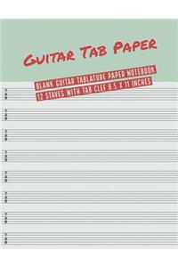 Guitar Tab Paper