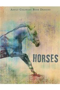 Horses Adult Coloring Book Designs