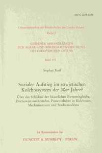 Sozialer Aufstieg Im Sowjetischen Kolchossystem Der 30er Jahre?