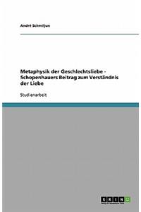 Metaphysik der Geschlechtsliebe - Schopenhauers Beitrag zum Verständnis der Liebe