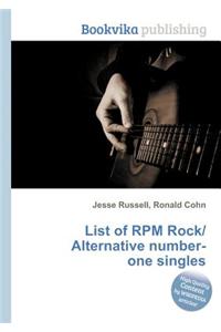 List of RPM Rock/Alternative Number-One Singles