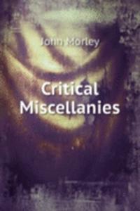 Critical Miscellanies