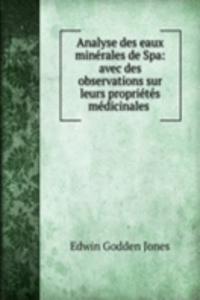 Analyse des eaux minerales de Spa