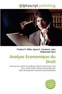Analyse Economique Du Droit