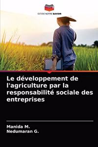 développement de l'agriculture par la responsabilité sociale des entreprises