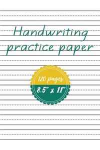 Handwriting practice paper