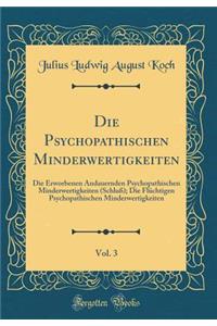 Die Psychopathischen Minderwertigkeiten, Vol. 3: Die Erworbenen Andauernden Psychopathischen Minderwertigkeiten (Schluß); Die Flüchtigen Psychopathischen Minderwertigkeiten (Classic Reprint)