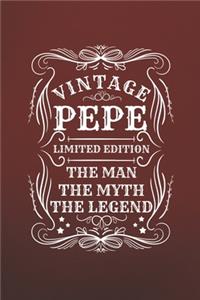 Vintage Pepe Limited Edition The Man The Myth The Legend