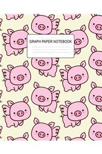 Graph Paper Notebook: 5x5 Composition Notebook for College, School, Journaling, or Personal Use. A Back to School Must Have! Cute Pig Pattern